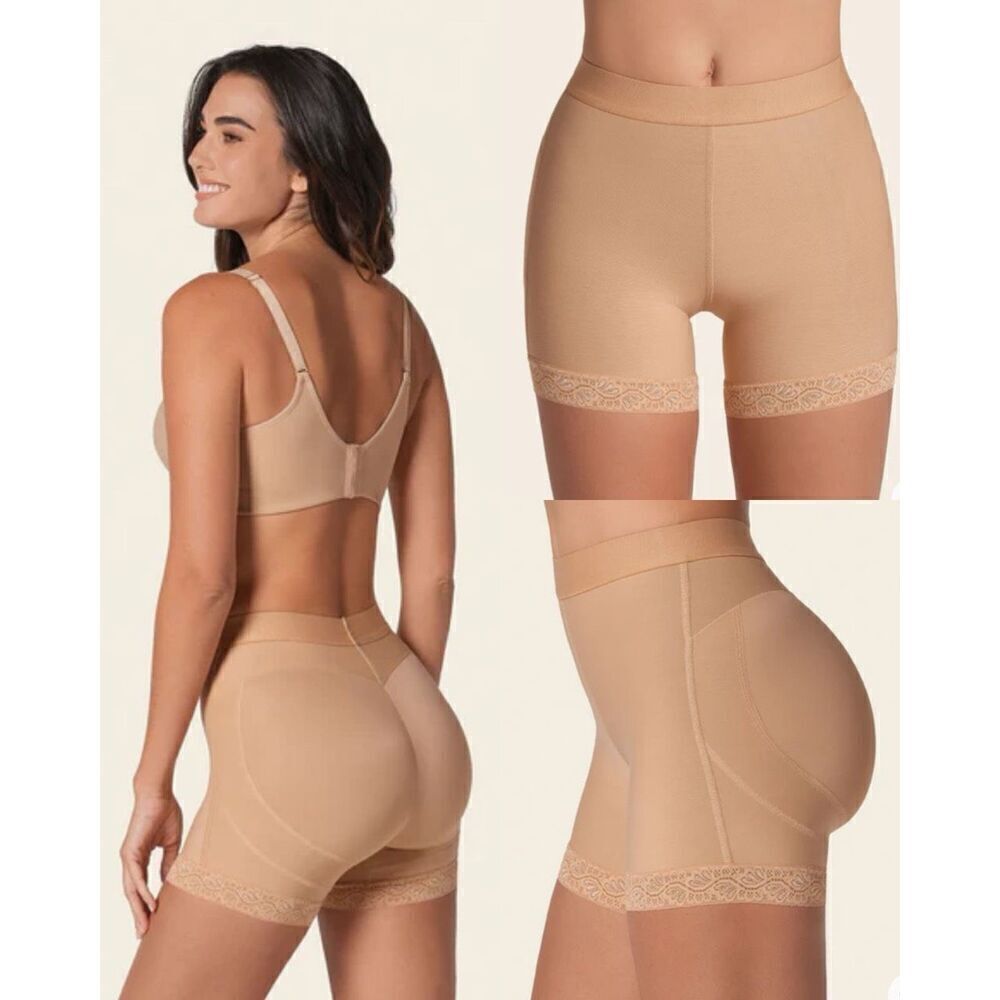 Leonisa NWT womens mid rise sculpting butt lifter shaper short XL